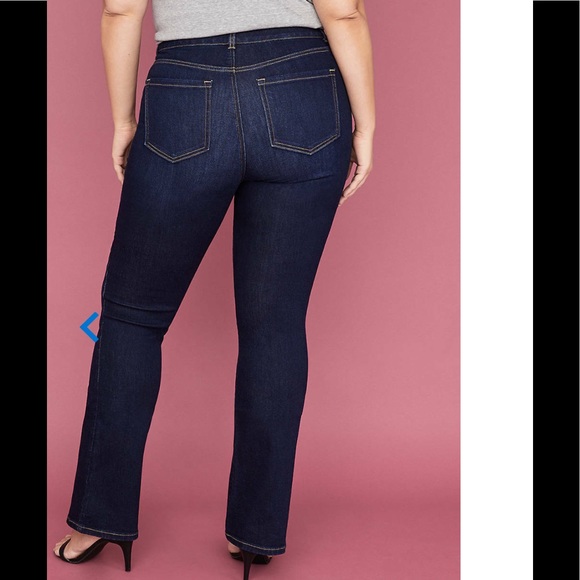 NWT Lane Bryant Tummy Panel HighRise Bootcut Jeans - Picture 2 of 9
